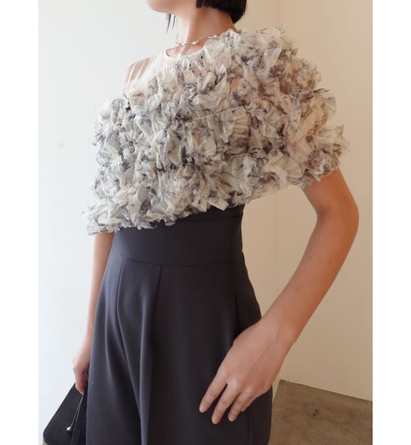 LAGUNAMOON「LADYチュールオフショルパンツドレス」|ドレス|