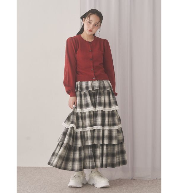 merry jenny「ティアードティアードチェックスカート」|スカート|