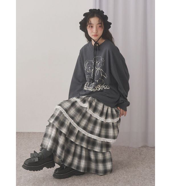 merry jenny「ティアードティアードチェックスカート」|スカート|