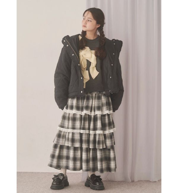 merry jenny「ティアードティアードチェックスカート」|スカート|