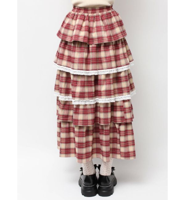 merry jenny「ティアードティアードチェックスカート」|スカート|