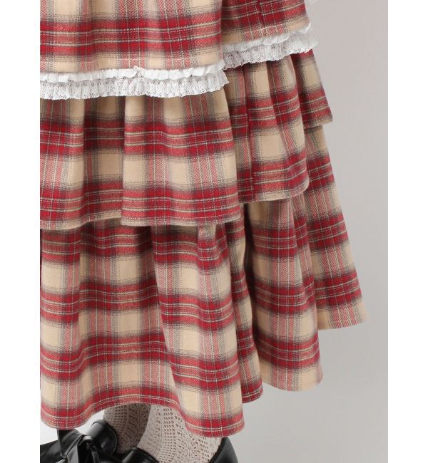 merry jenny「ティアードティアードチェックスカート」|スカート|