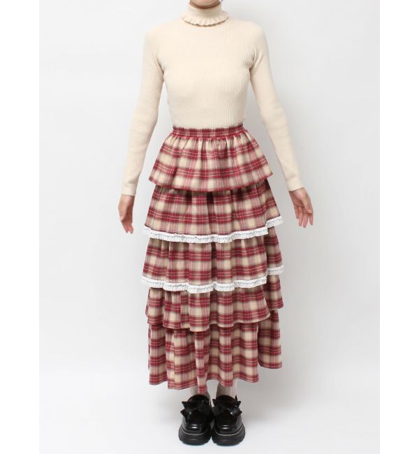 merry jenny「ティアードティアードチェックスカート」|スカート|