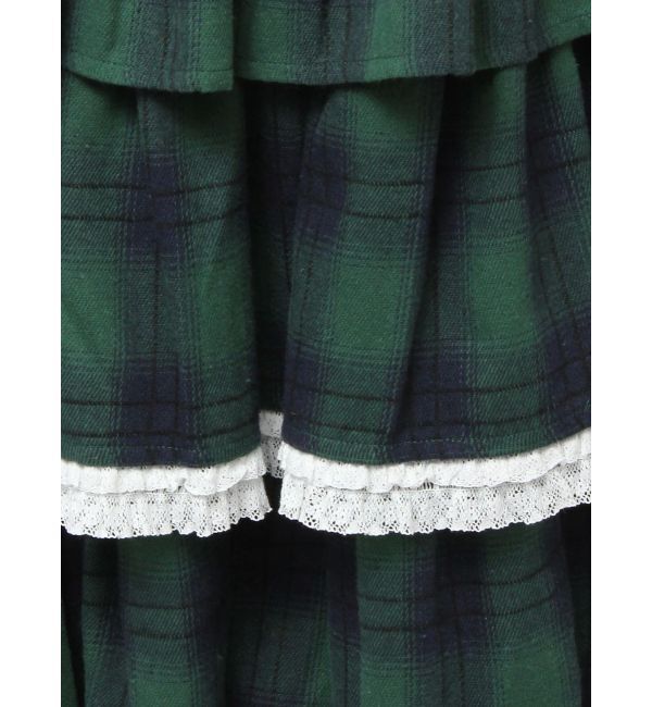 merry jenny「ティアードティアードチェックスカート」|スカート|