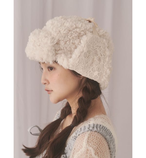 merry jenny「レースドッキングボアハット」|ハット|