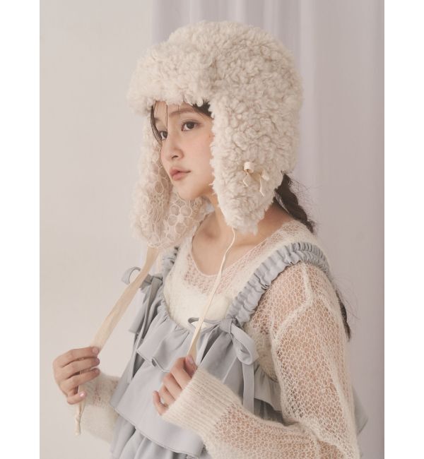 merry jenny「レースドッキングボアハット」|ハット|