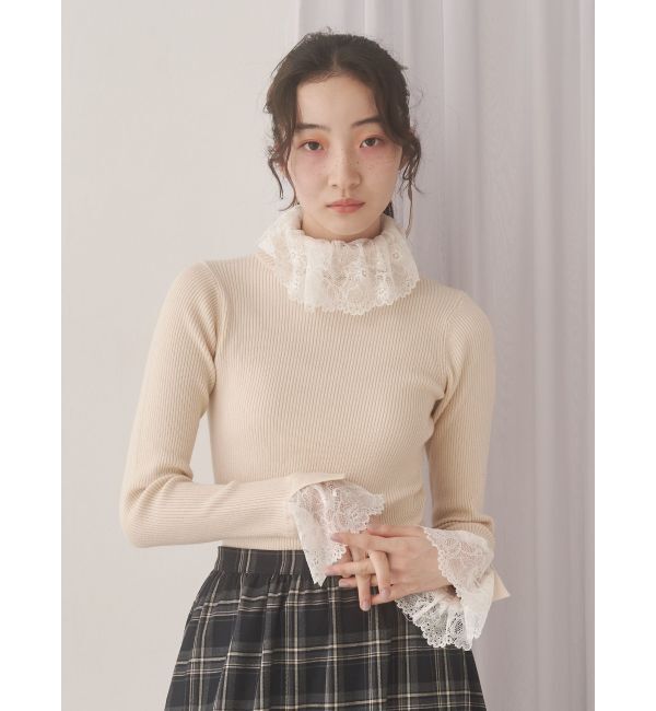 merry jenny「レースリブニット」|ニット・セーター|