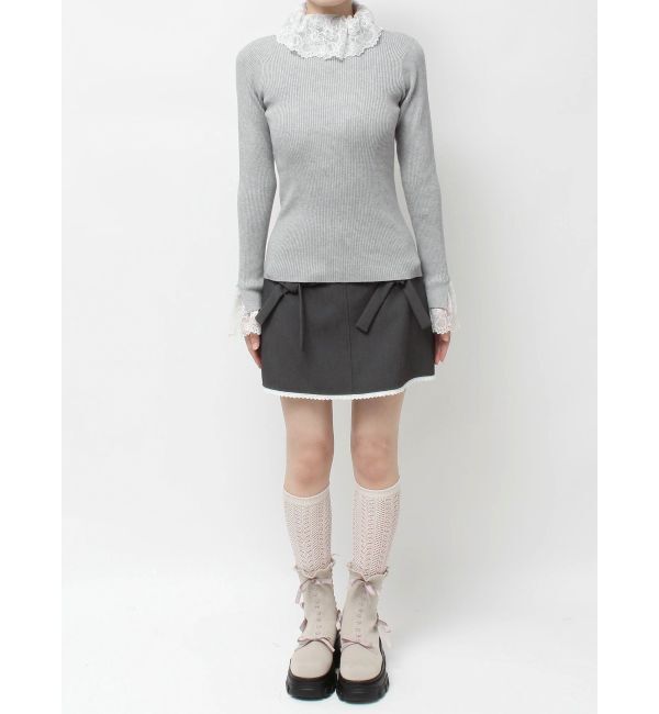 merry jenny「レースリブニット」|ニット・セーター|