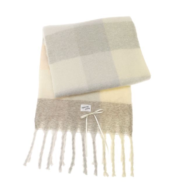 merry jenny「fluffy ribbonチェックマフラー」|マフラー|