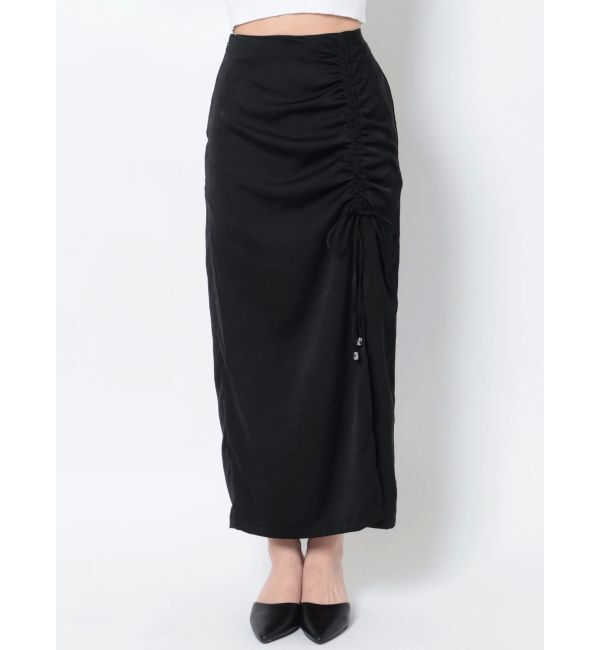 GYDA「ドロスト シャーリング スリットスカートライクショートパンツ」|スカート|