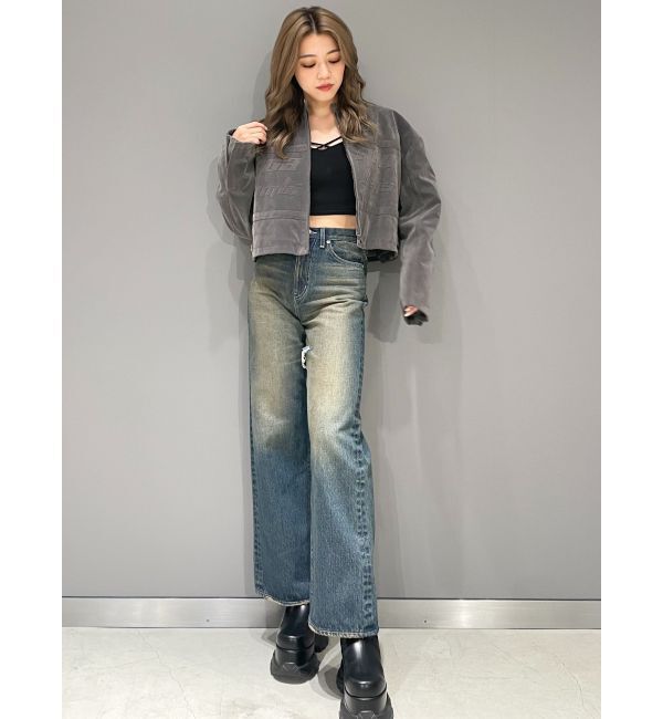 GYDA「フェイクスウェードエンボスブルゾン」|ブルゾン・スタジャン|