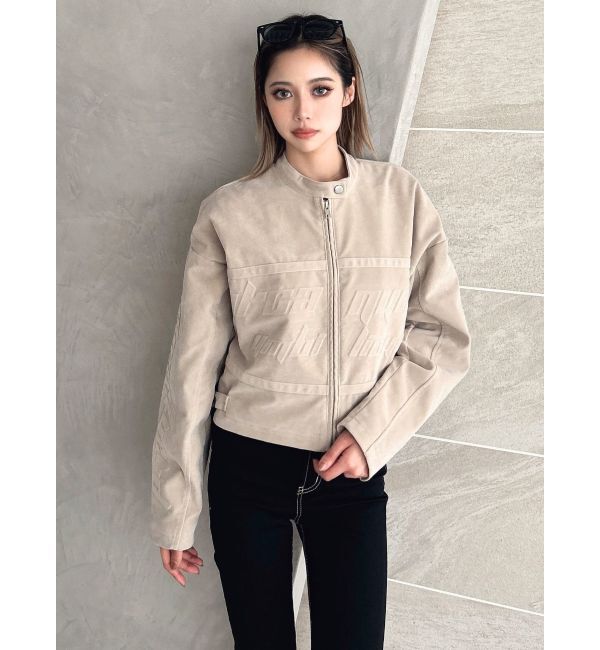 GYDA「フェイクスウェードエンボスブルゾン」|ブルゾン・スタジャン|