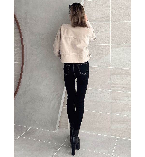 GYDA「フェイクスウェードエンボスブルゾン」|ブルゾン・スタジャン|