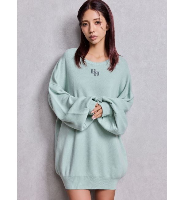 GYDA「GG LOOSEニットトップス」|ニット・セーター|ミントグリーン