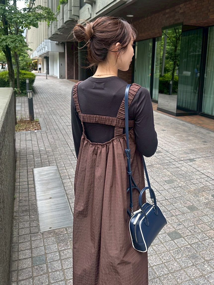 emmi atelier「【限定カラー】ボックスチェックワンピースセット」|ワンピース|