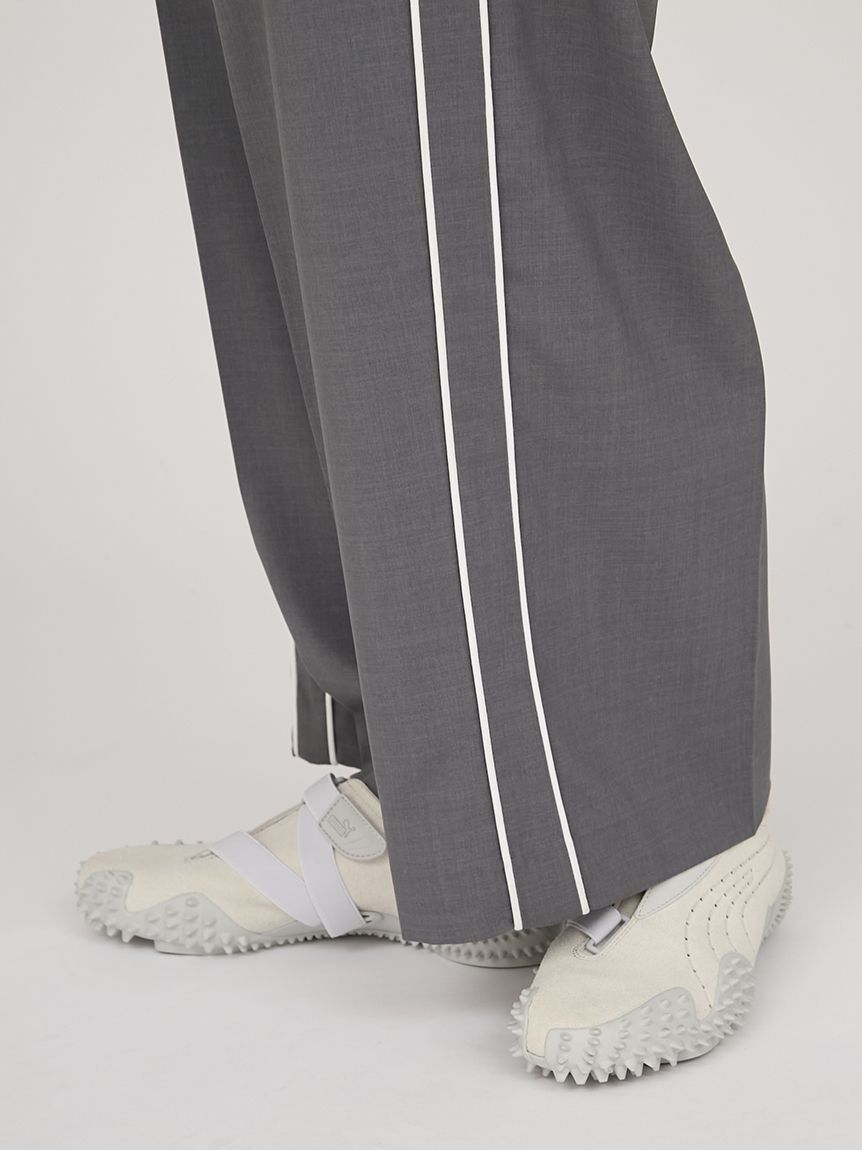 emmi atelier「イージーケアサイドラインパンツ」|チノ|