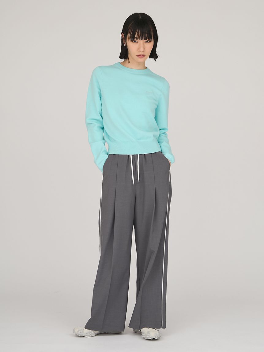 emmi atelier「イージーケアサイドラインパンツ」|チノ|