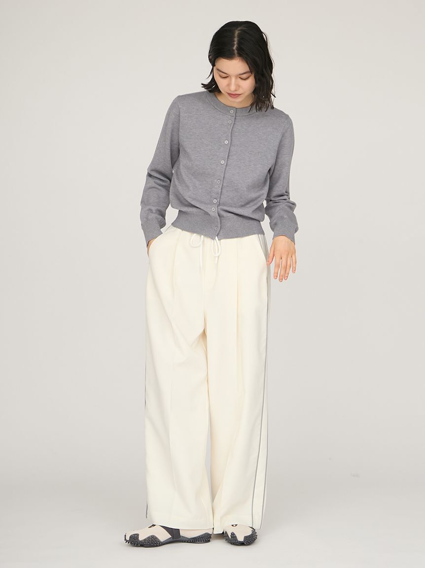 emmi atelier「イージーケアサイドラインパンツ」|チノ|