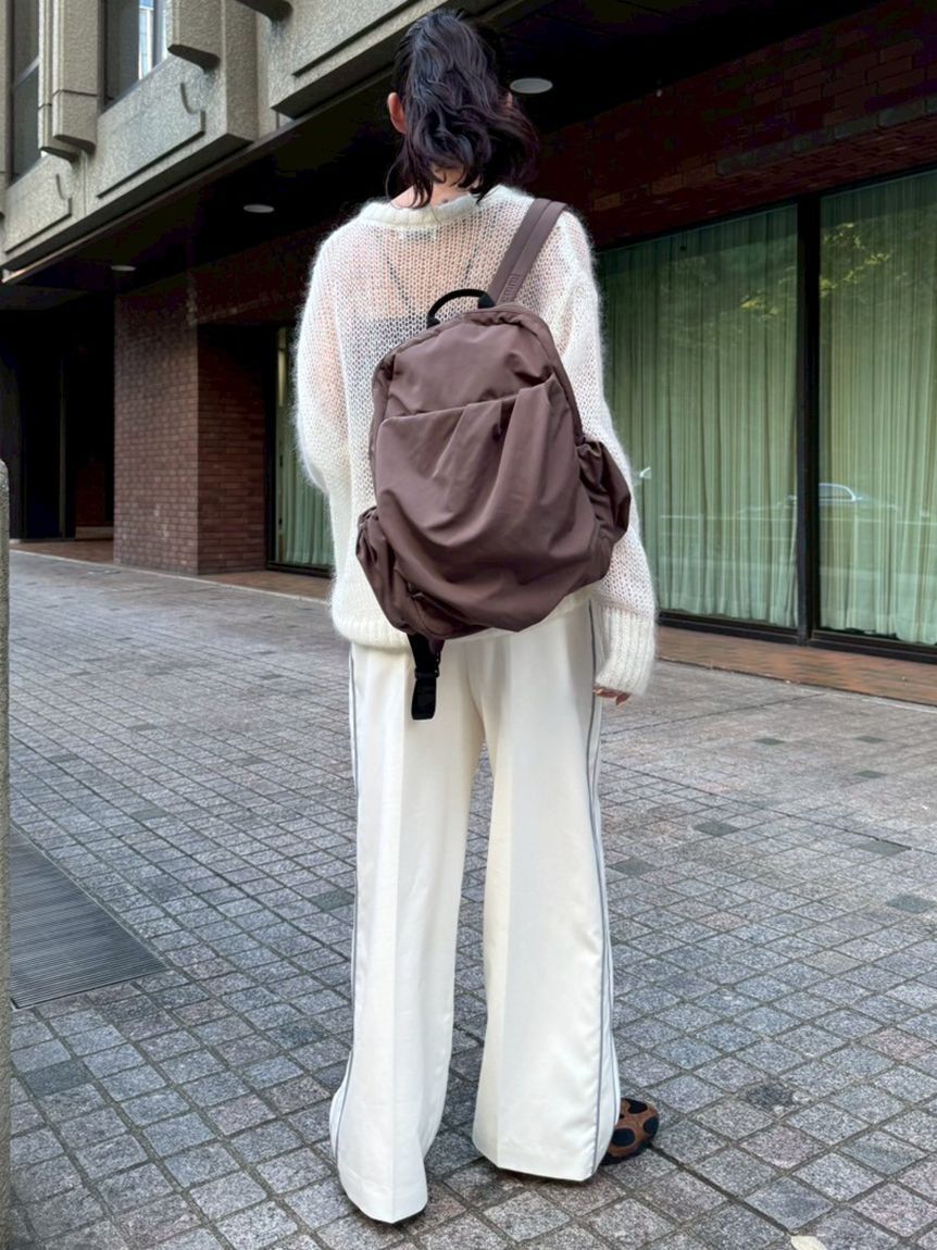 emmi atelier「イージーケアサイドラインパンツ」|チノ|