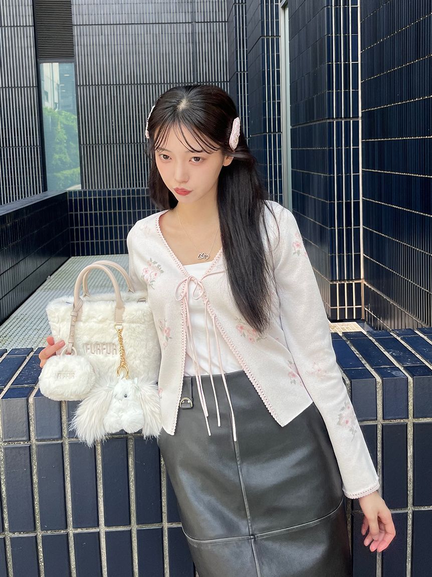 FURFUR「レザーライクミディスカート」|スカート|