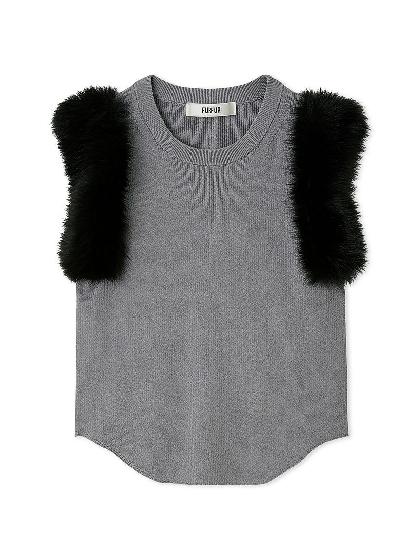 FURFUR「【限定カラー】エコファースリーブニットトップス」|ニット・セーター|