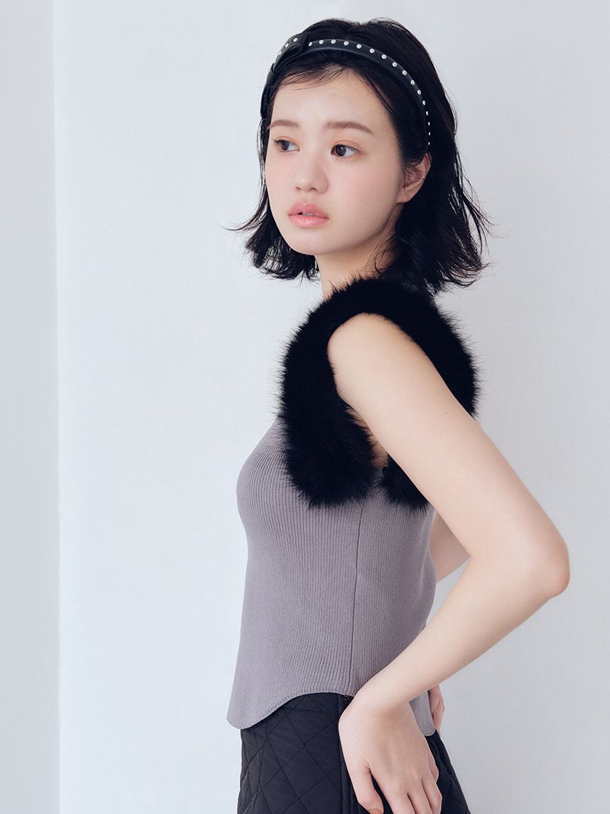 FURFUR「【限定カラー】エコファースリーブニットトップス」|ニット・セーター|