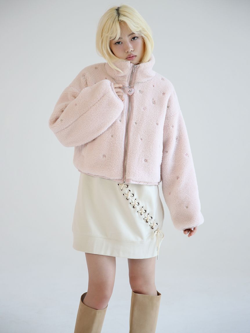 FURFUR「ハートレースアップスウェットワンピース」|ワンピース|