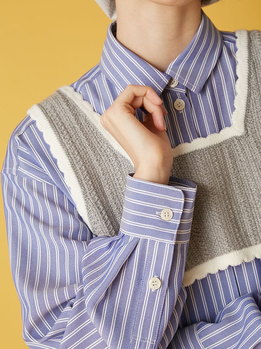 FURFUR「ベストレイヤードシャツワンピース」|ワンピース|