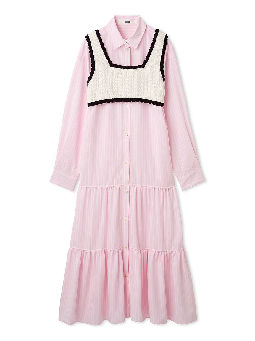 FURFUR「ベストレイヤードシャツワンピース」|ワンピース|PNK