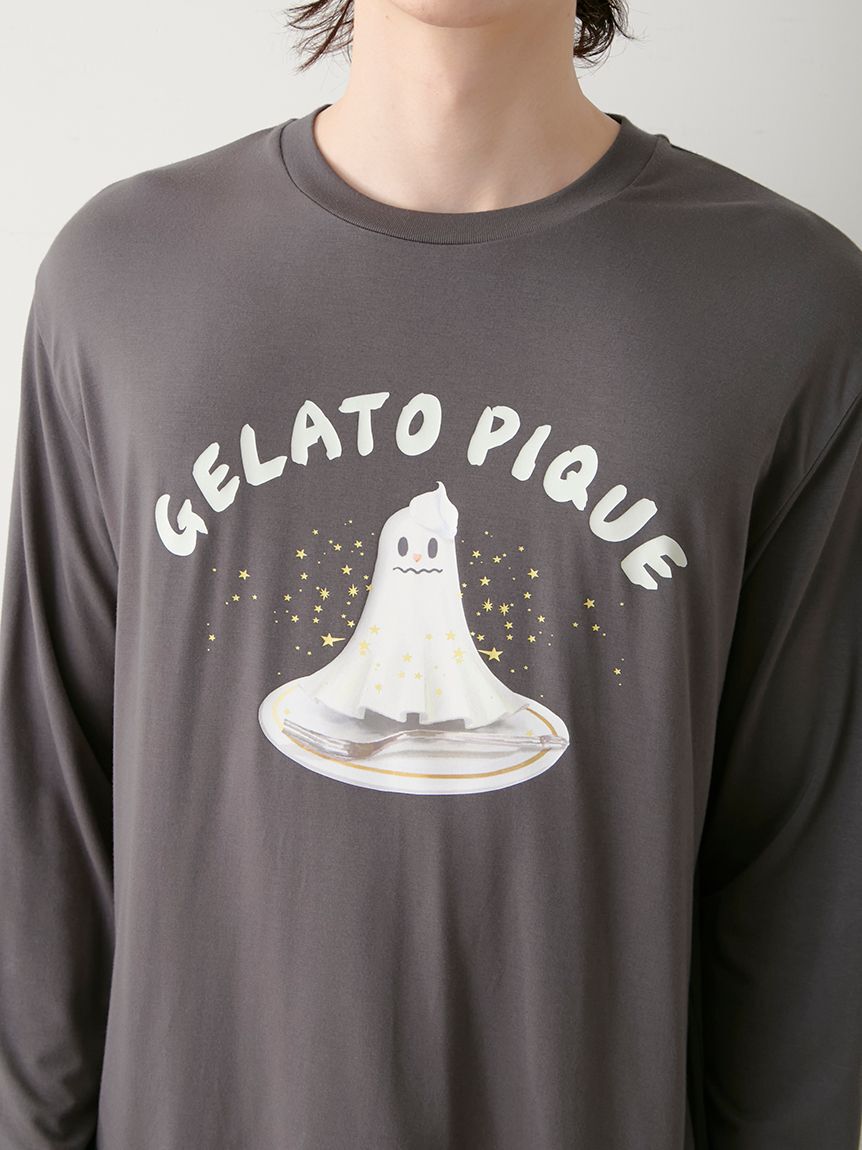 GELATO PIQUE HOMME「【HOMME】TRICK GHOSTワンポイントロンT」|ルームウェア|
