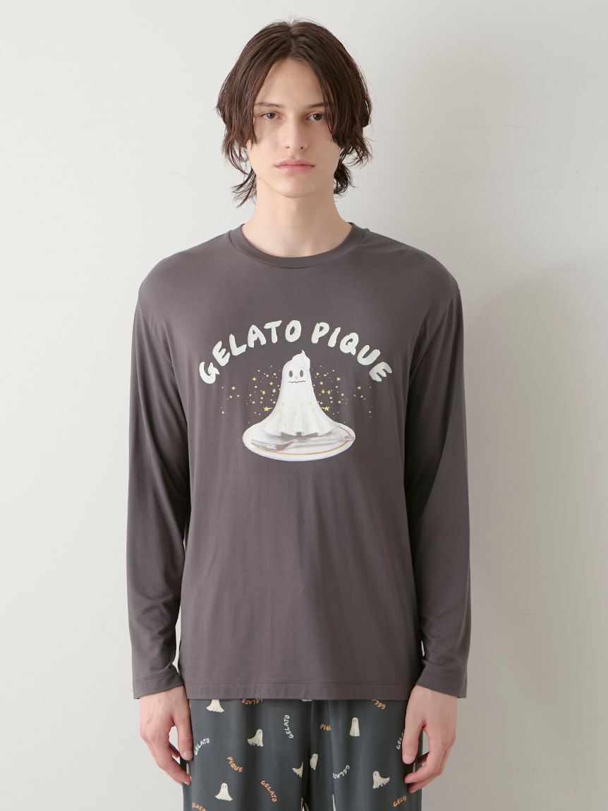 GELATO PIQUE HOMME「【HOMME】TRICK GHOSTワンポイントロンT」|ルームウェア|