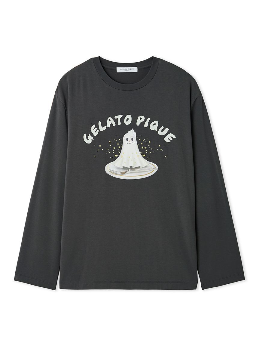 GELATO PIQUE HOMME「【HOMME】TRICK GHOSTワンポイントロンT」|ルームウェア|DGRY