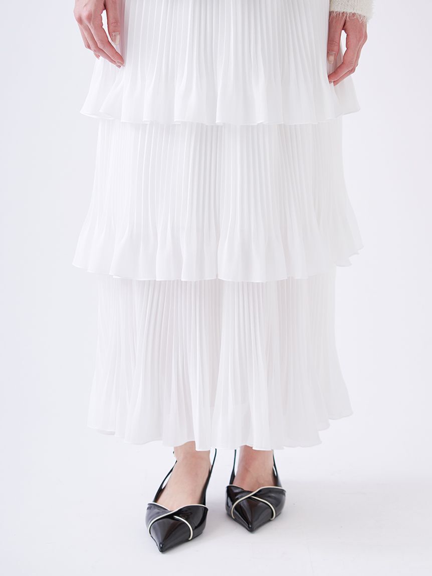 SNIDEL「プリーツティアードスカート」|スカート|