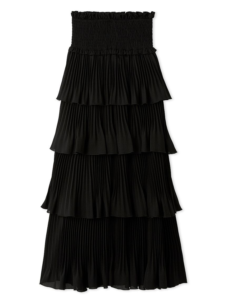 SNIDEL「プリーツティアードスカート」|スカート|BLK