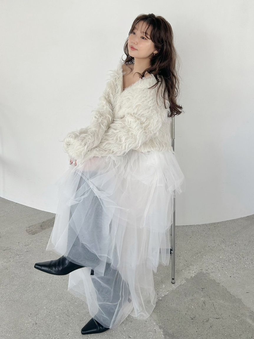 FRAY I.D「チュールアシメティアードスカート」|スカート|