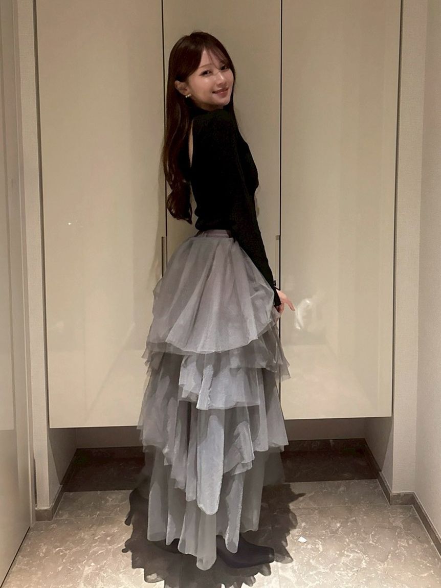 FRAY I.D「チュールアシメティアードスカート」|スカート|