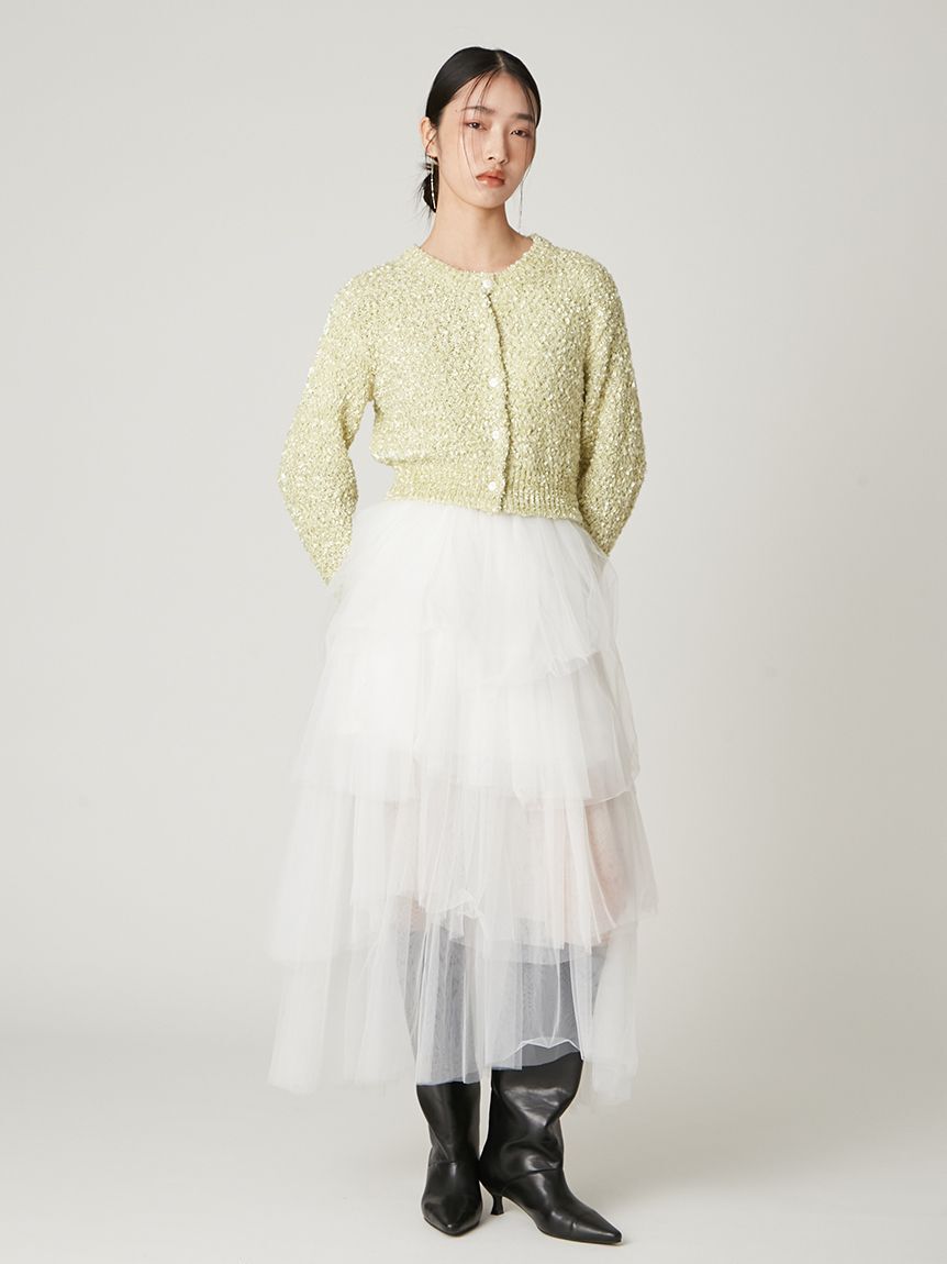 FRAY I.D「チュールアシメティアードスカート」|スカート|