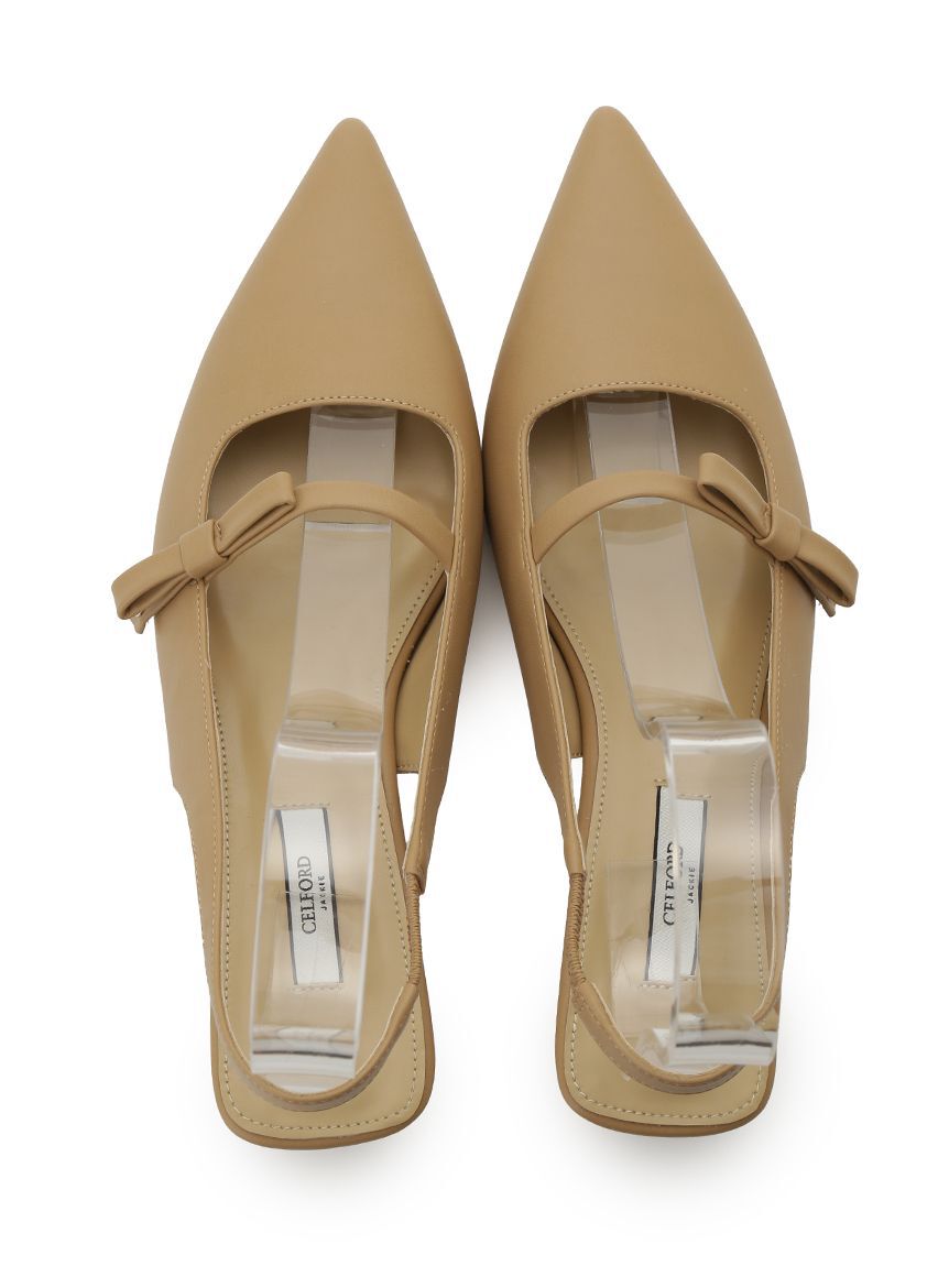 CELFORD「リボンディテールバックストラップミュール」|パンプス|