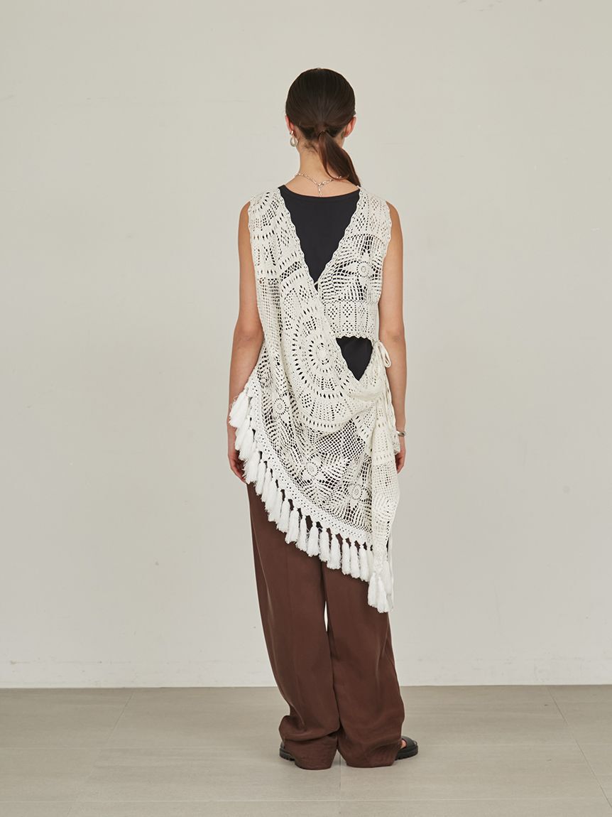 styling/「ハンドクロシェニットベスト」|ダウンベスト・ベスト|