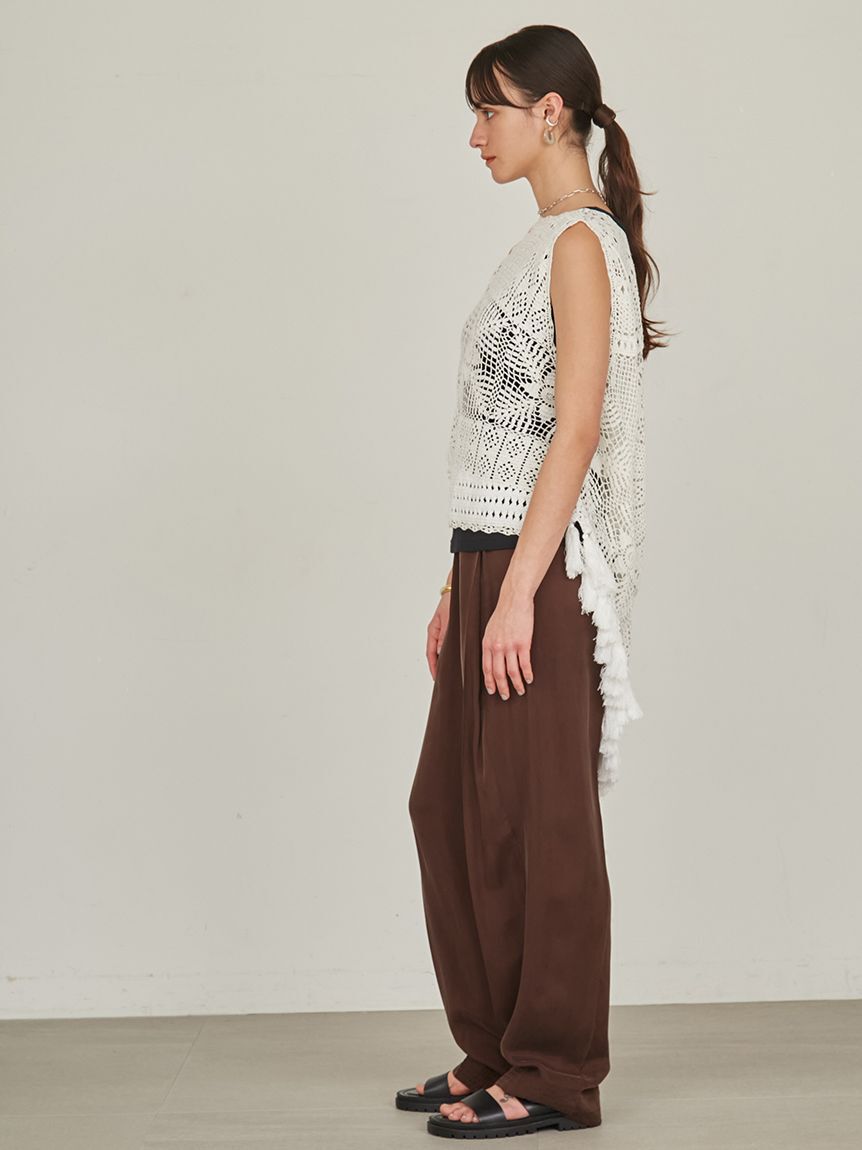 styling/「ハンドクロシェニットベスト」|ダウンベスト・ベスト|