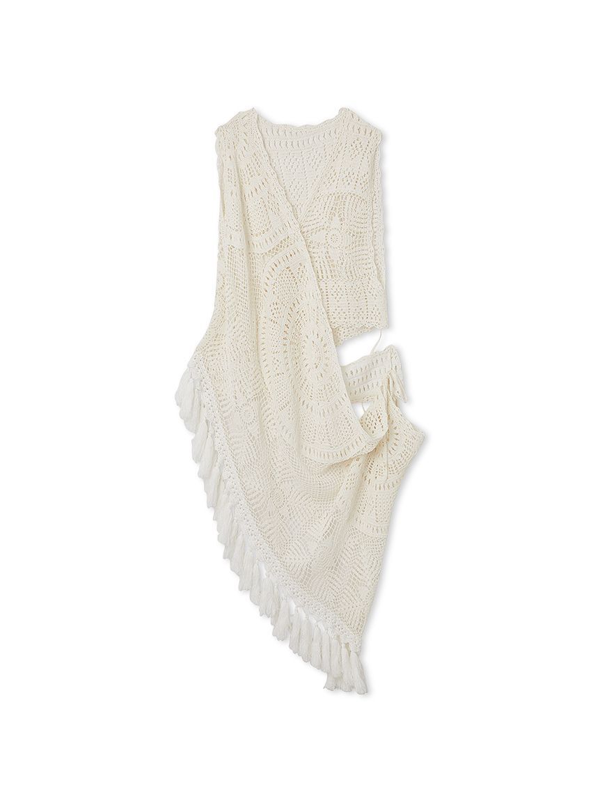 styling/「ハンドクロシェニットベスト」|ダウンベスト・ベスト|