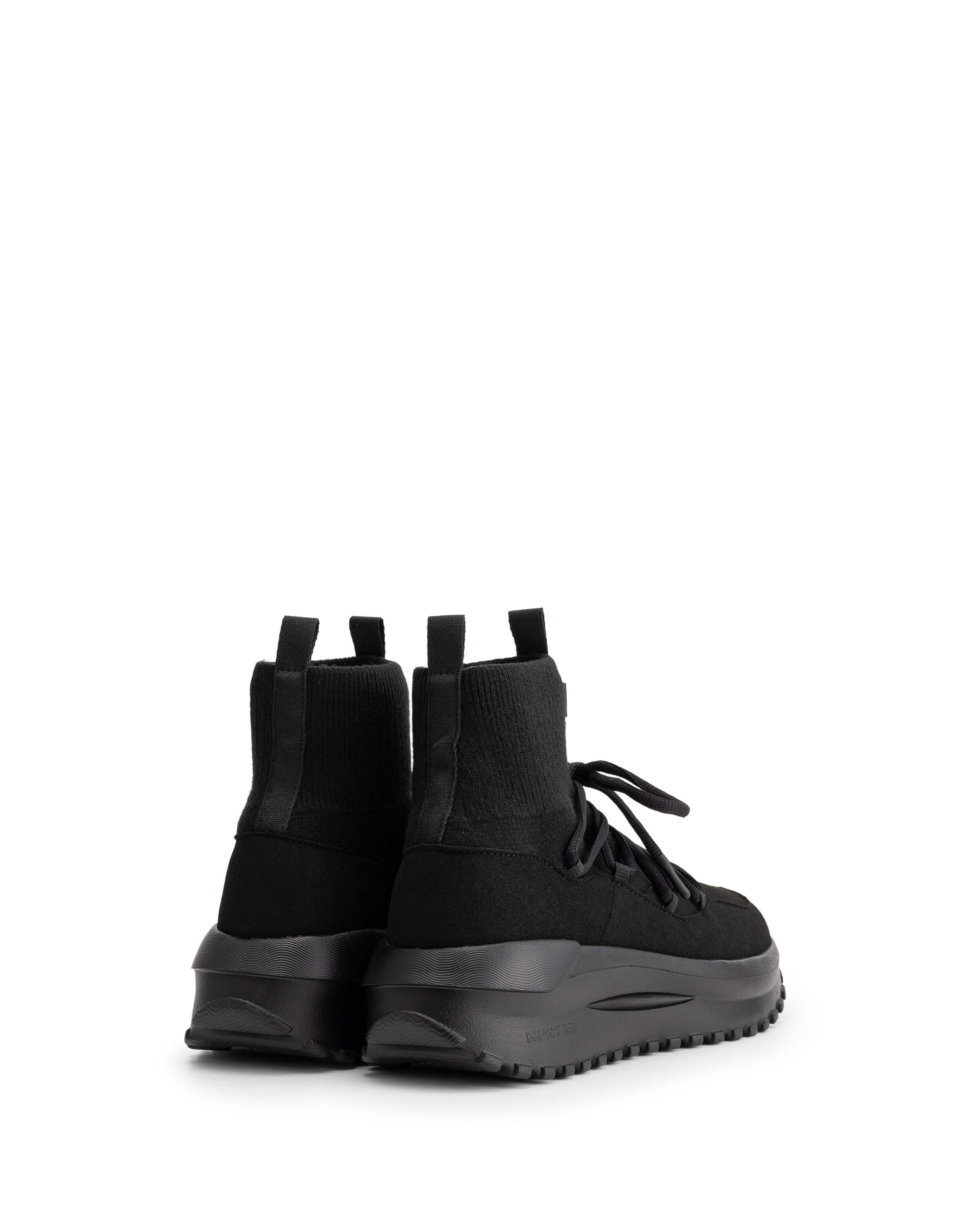 HUNTER「ユニセックス トラベル フロー ビーガン スエード ニット レース ブーツ」|スニーカー|