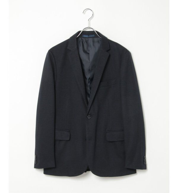 IKKA LOUNGE「ウールミックスジャージージャケット」|テーラードジャケット|ネイビー