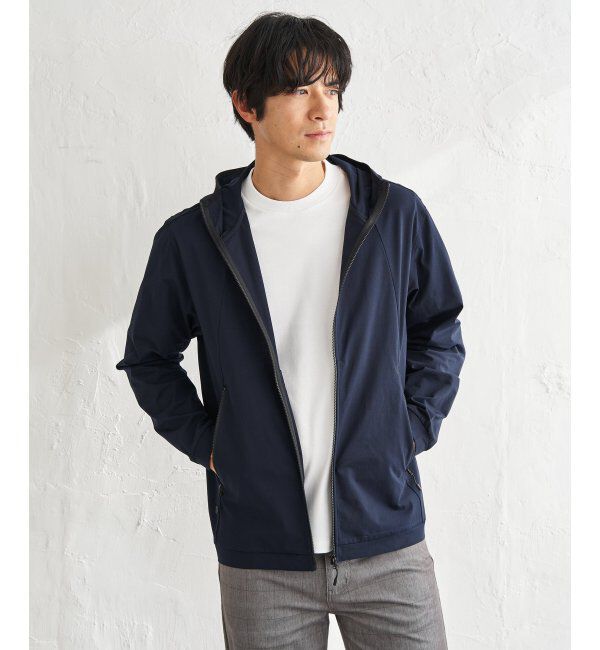 ikka「【吸水速乾／UVカット】ドライメッシュZIPパーカ」|カーディガン|ネイビーブルー