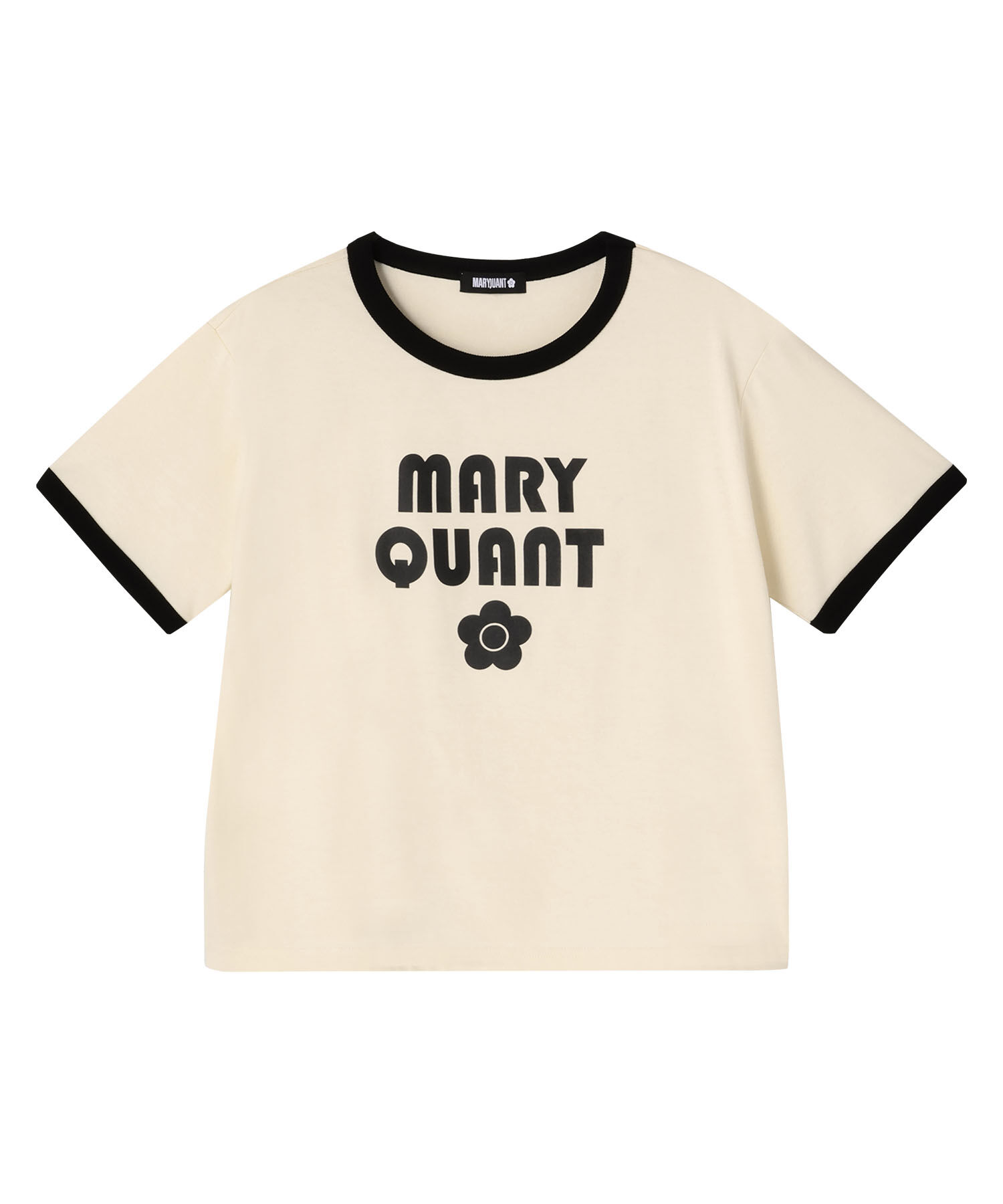 MARY QUANT「レトロロゴリンガーデイジー Tシャツ」|Tシャツ・カットソー|アイボリー