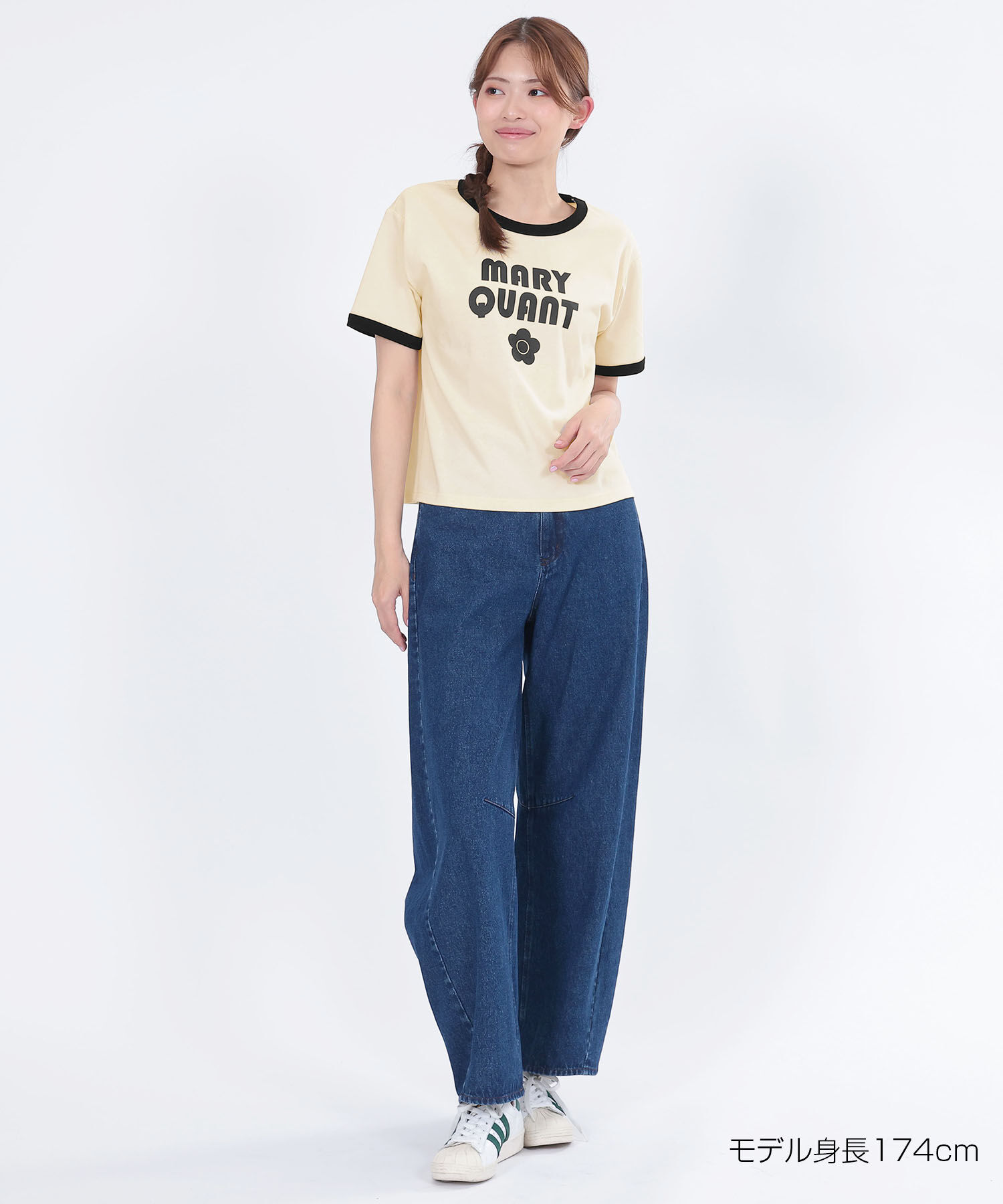 MARY QUANT「レトロロゴリンガーデイジー Tシャツ」|Tシャツ・カットソー|
