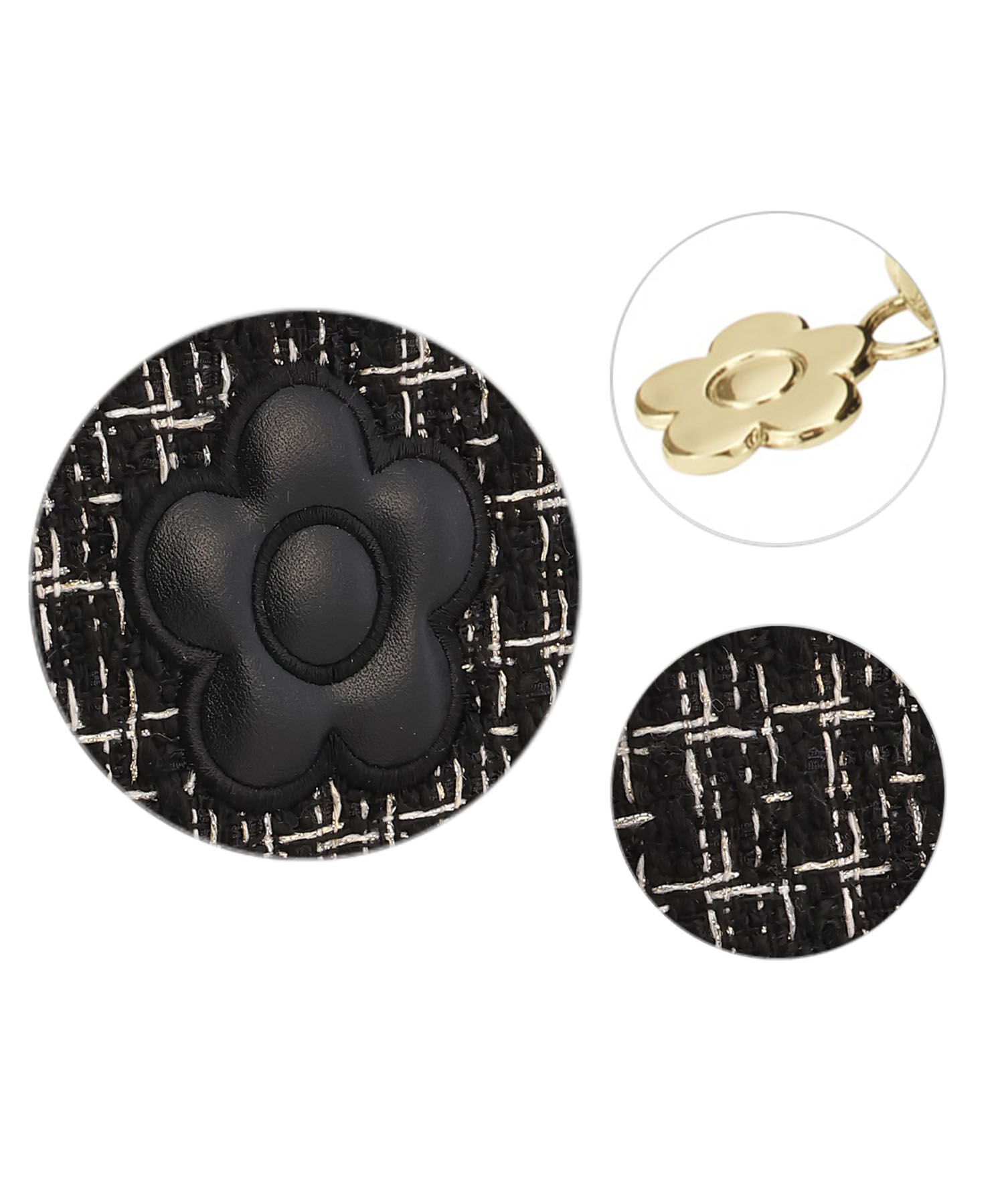 MARY QUANT「パディングデイジーツイード 舟型ペンケース」|ポーチ|