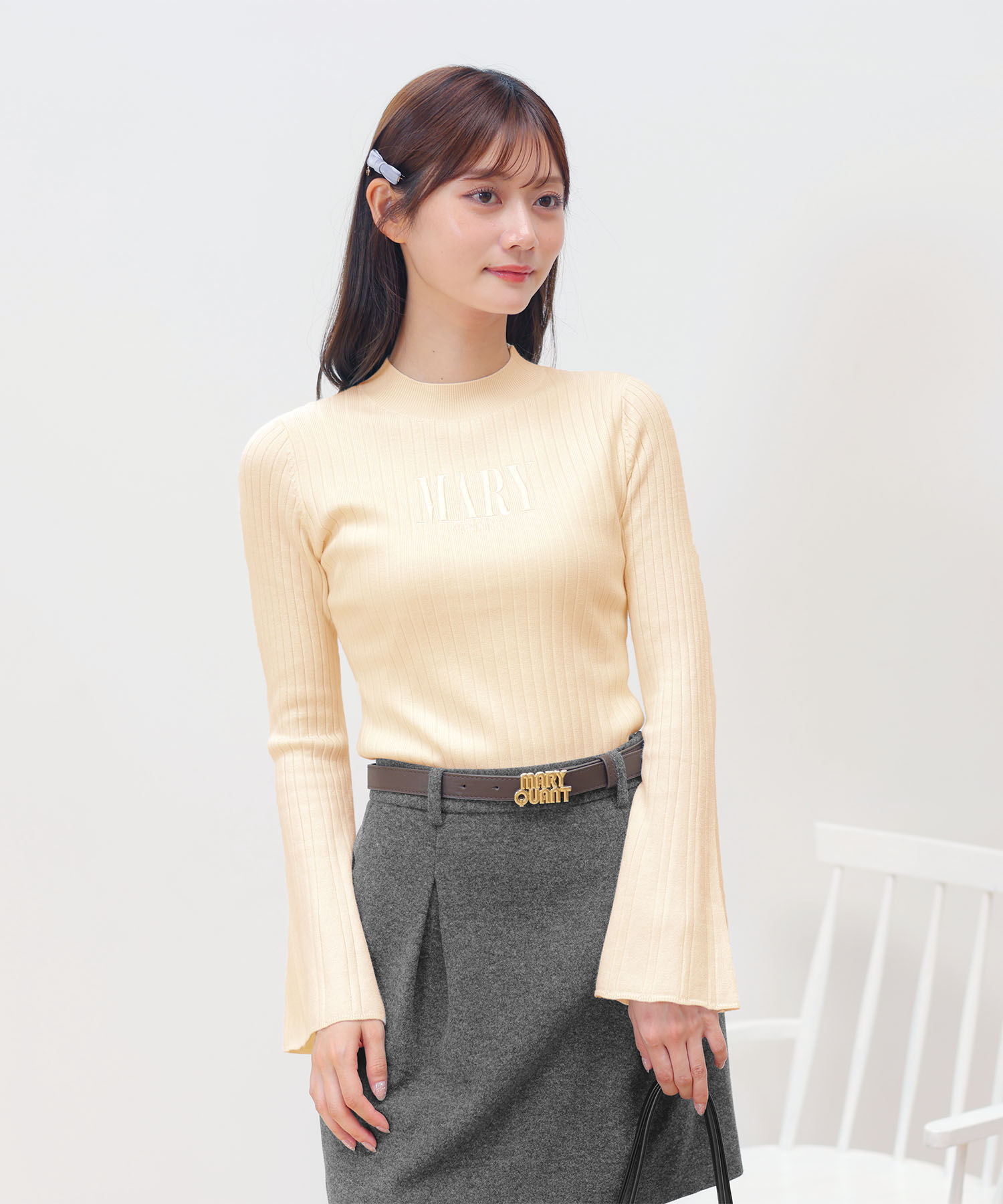 MARY QUANT「MARYロゴハイネック プルオーバー」|ニット・セーター|