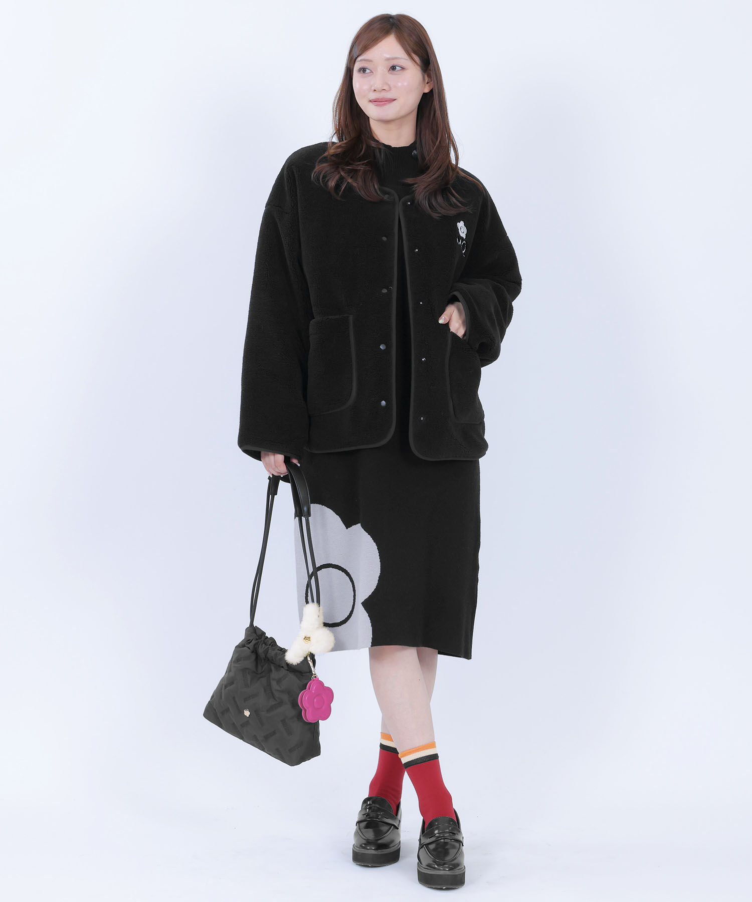 MARY QUANT「ボーダーラインデイジー ソックス」|ソックス|