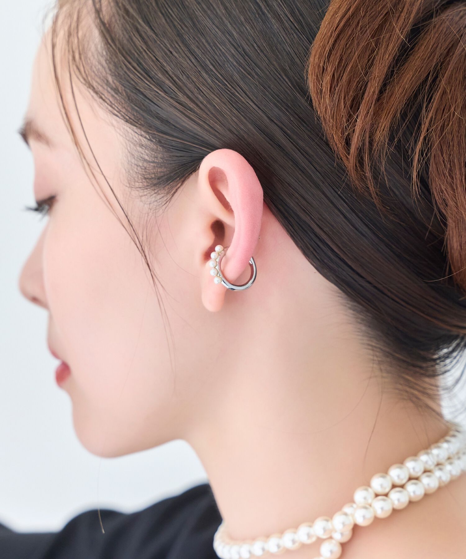 Phoebe「【金属アレルギー対応】パールフローイヤーカフ　シルバー/ニッケルフリー」|イヤーカフ|